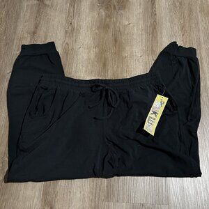 NWT Muk Luks Womens Black Lounge Pants Super soft Size Large NEW